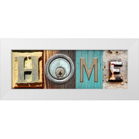 Home White Modern Wood Framed Art Print by Phillip, Jamie