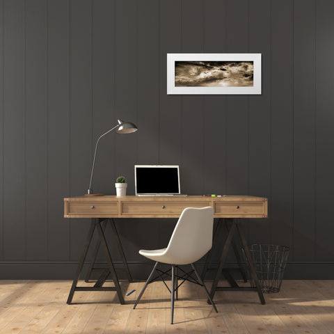 Bronz Sky White Modern Wood Framed Art Print by Phillip, Jamie