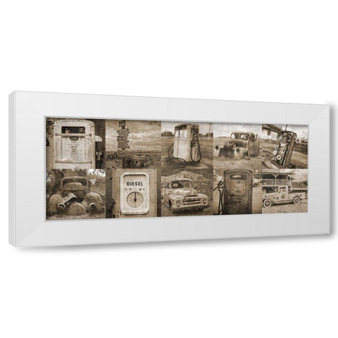 Route 66 White Modern Wood Framed Art Print by Phillip, Jamie