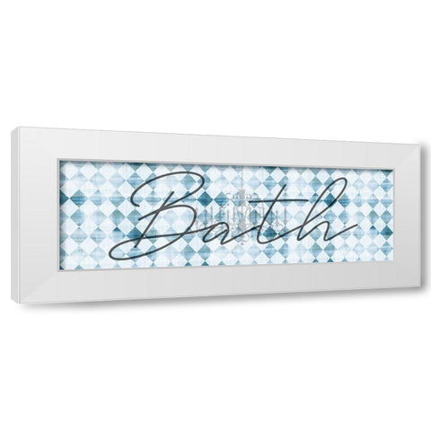 Bath White Modern Wood Framed Art Print by Phillip, Jamie