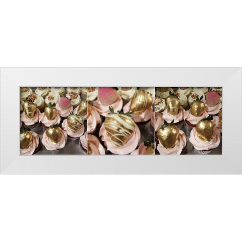 Cupcake Wall White Modern Wood Framed Art Print by Phillip, Jamie