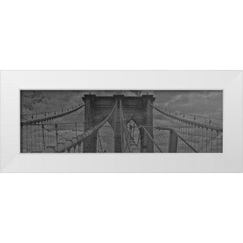 Starry Night New York White Modern Wood Framed Art Print by Phillip, Jamie