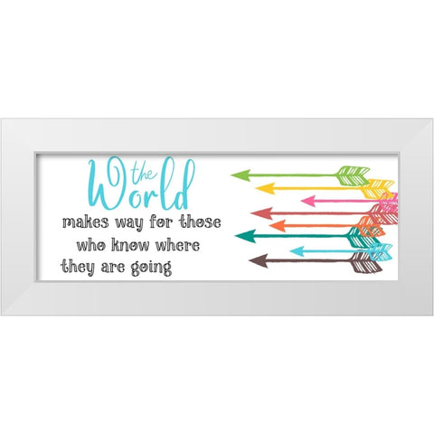 Straight Arrow 3 White Modern Wood Framed Art Print by Phillip, Jamie