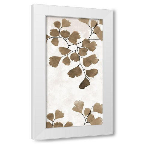 Sepia Herb 1 White Modern Wood Framed Art Print by Phillip, Jamie