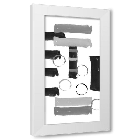 Dubs White Modern Wood Framed Art Print by Phillip, Jamie