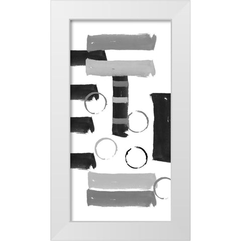 Dubs White Modern Wood Framed Art Print by Phillip, Jamie