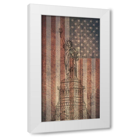 Liberty 2 White Modern Wood Framed Art Print by Phillip, Jamie