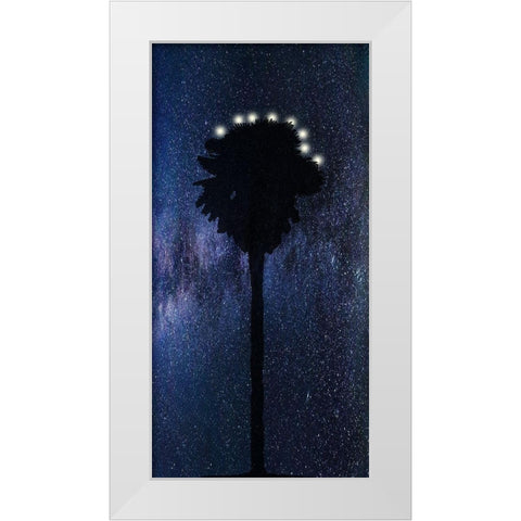 Night Star White Modern Wood Framed Art Print by Phillip, Jamie