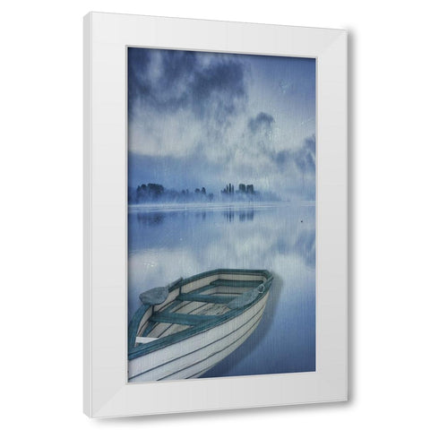 Row Boat 1 White Modern Wood Framed Art Print by Phillip, Jamie