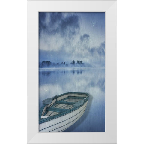 Row Boat 1 White Modern Wood Framed Art Print by Phillip, Jamie