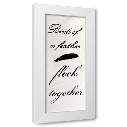Birds Of A Feather White Modern Wood Framed Art Print by Phillip, Jamie