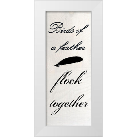 Birds Of A Feather White Modern Wood Framed Art Print by Phillip, Jamie