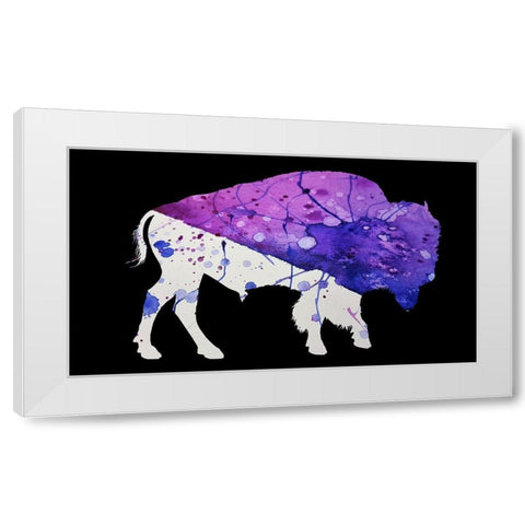 Abstract Buffalo White Modern Wood Framed Art Print by Phillip, Jamie