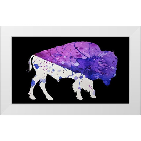Abstract Buffalo White Modern Wood Framed Art Print by Phillip, Jamie
