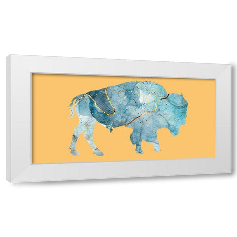 Abstract Buffalo 2 White Modern Wood Framed Art Print by Phillip, Jamie