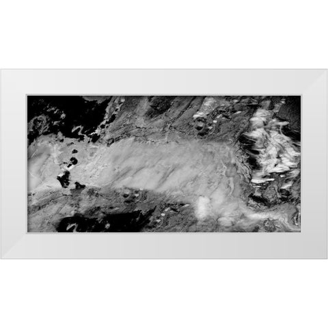 Abstract Black Marble White Modern Wood Framed Art Print by Phillip, Jamie