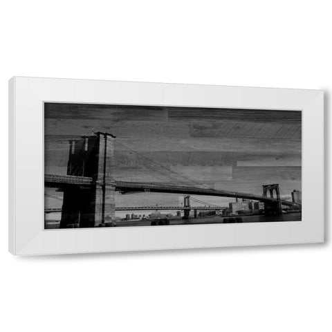Simple New York White Modern Wood Framed Art Print by Phillip, Jamie