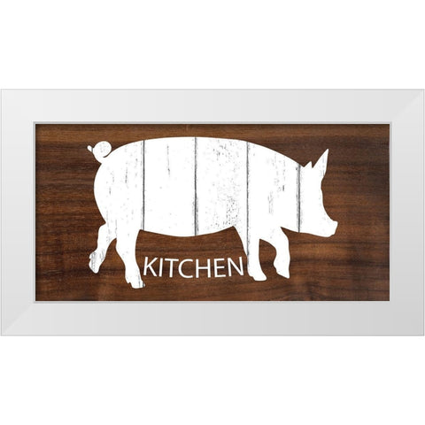 Kitchen White Modern Wood Framed Art Print by Phillip, Jamie
