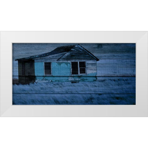 Blue bayou White Modern Wood Framed Art Print by Phillip, Jamie