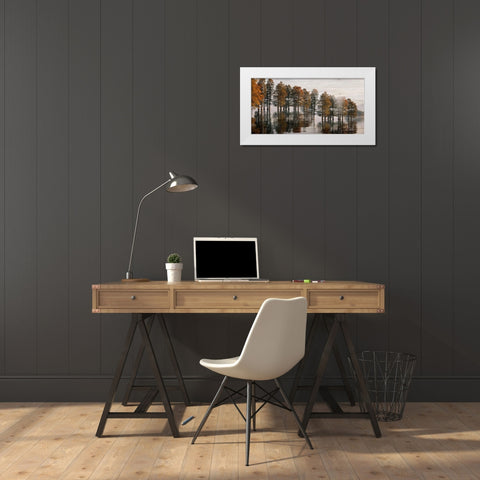 Take Me To The Lake White Modern Wood Framed Art Print by Phillip, Jamie