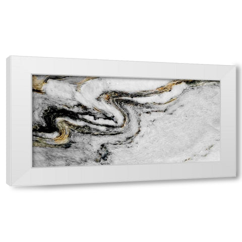 Black Gold White Modern Wood Framed Art Print by Phillip, Jamie