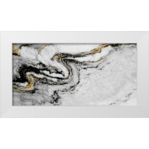 Black Gold White Modern Wood Framed Art Print by Phillip, Jamie