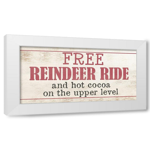 Reindeer White Modern Wood Framed Art Print by Phillip, Jamie