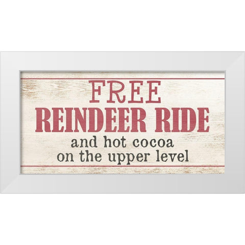 Reindeer White Modern Wood Framed Art Print by Phillip, Jamie