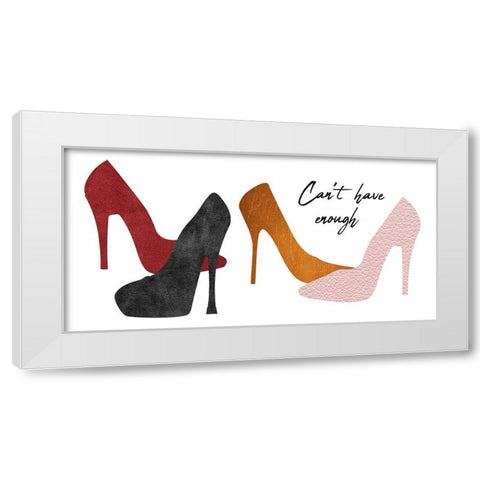 Shoes White Modern Wood Framed Art Print by Phillip, Jamie