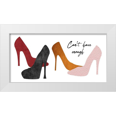 Shoes White Modern Wood Framed Art Print by Phillip, Jamie