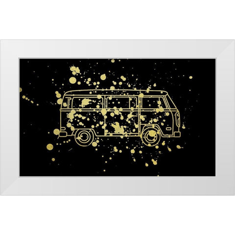 Travel Van 2 White Modern Wood Framed Art Print by Phillip, Jamie