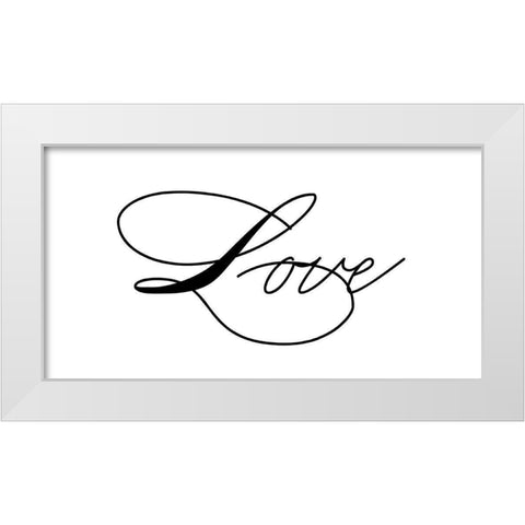 Fancy Love White Modern Wood Framed Art Print by Phillip, Jamie