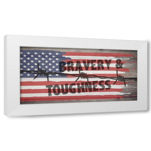 Veteran White Modern Wood Framed Art Print by Phillip, Jamie