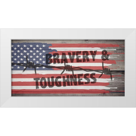 Veteran White Modern Wood Framed Art Print by Phillip, Jamie