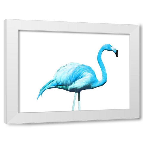 Flame Blue White Modern Wood Framed Art Print by Phillip, Jamie