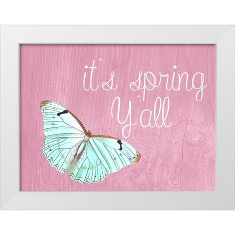 Spring White Modern Wood Framed Art Print by Phillip, Jamie