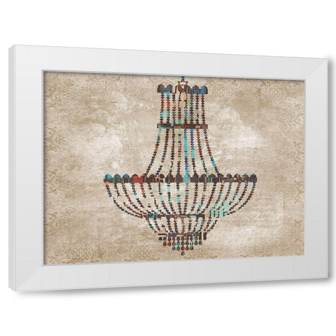 Chandelier 2 White Modern Wood Framed Art Print by Phillip, Jamie