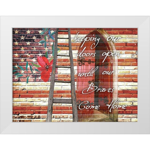 Vintage America White Modern Wood Framed Art Print by Phillip, Jamie