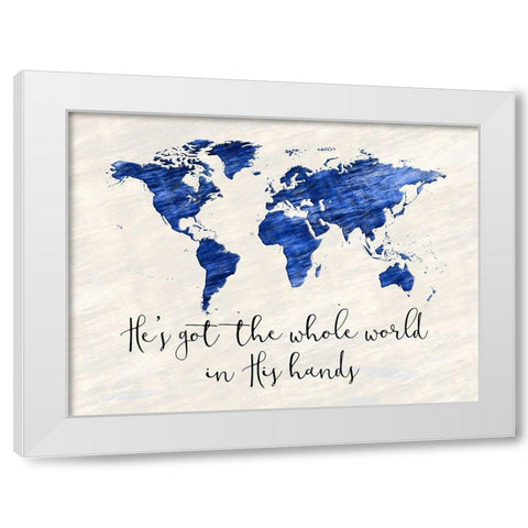 Whole World White Modern Wood Framed Art Print by Phillip, Jamie