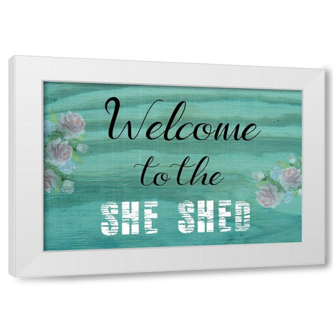 The Shed White Modern Wood Framed Art Print by Phillip, Jamie