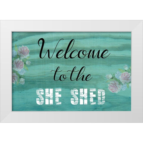 The Shed White Modern Wood Framed Art Print by Phillip, Jamie