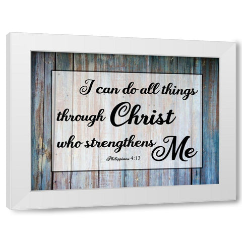Christ White Modern Wood Framed Art Print by Phillip, Jamie