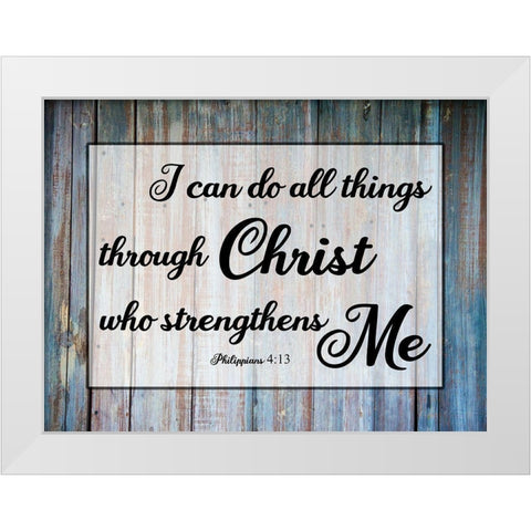 Christ White Modern Wood Framed Art Print by Phillip, Jamie