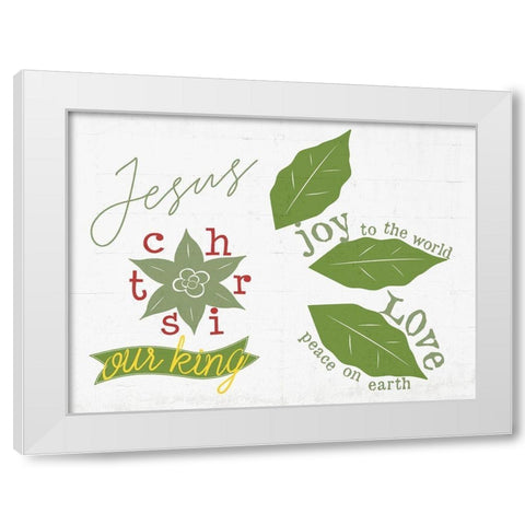 Religous Christmas White Modern Wood Framed Art Print by Phillip, Jamie