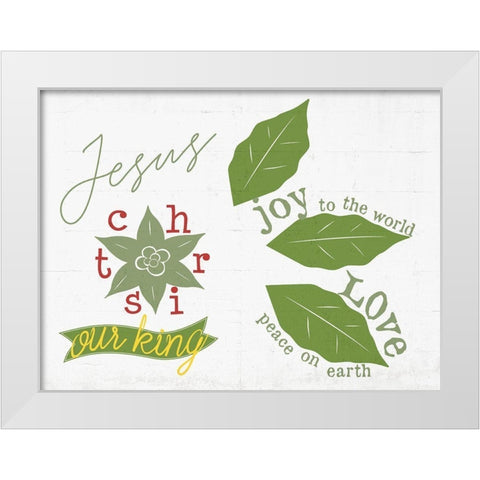 Religous Christmas White Modern Wood Framed Art Print by Phillip, Jamie