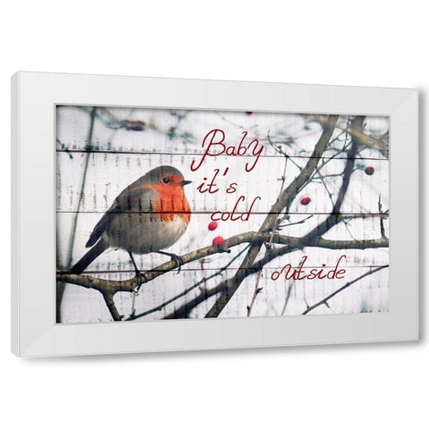 Cold Christmas White Modern Wood Framed Art Print by Phillip, Jamie