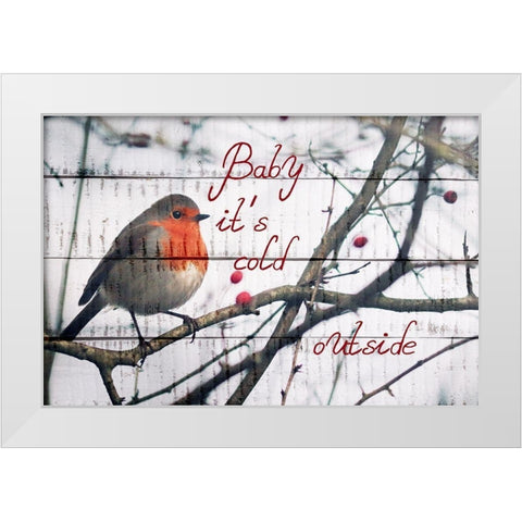 Cold Christmas White Modern Wood Framed Art Print by Phillip, Jamie