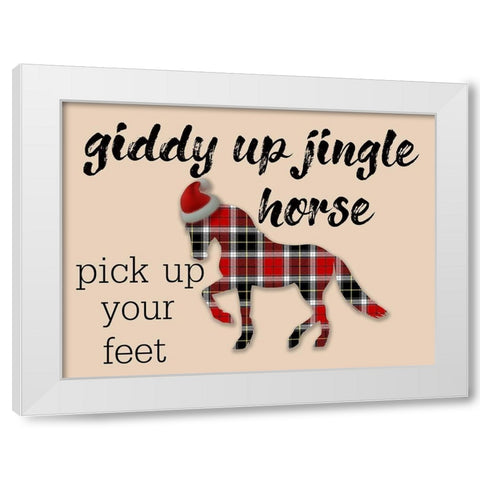 Jingle Horse White Modern Wood Framed Art Print by Phillip, Jamie