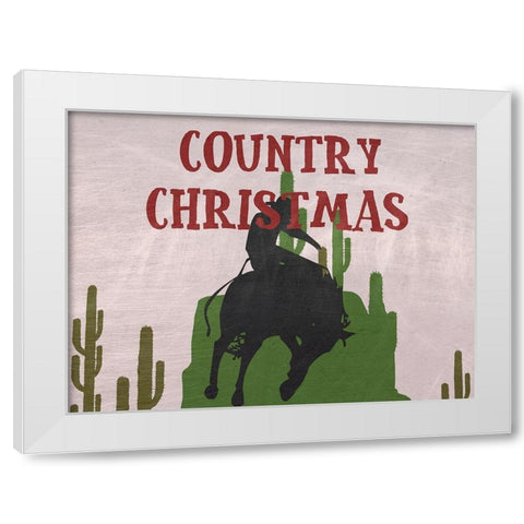 Country Christmas White Modern Wood Framed Art Print by Phillip, Jamie