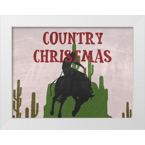 Country Christmas White Modern Wood Framed Art Print by Phillip, Jamie